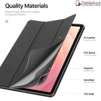 Dux Ducis domo dirbtinos odos atverčiamas dėklas - pilkas (Samsung Galaxy Tab S11) Dux Ducis domo dirbtinos odos atverčiamas dėklas - pilkas (Samsung Galaxy Tab S11)